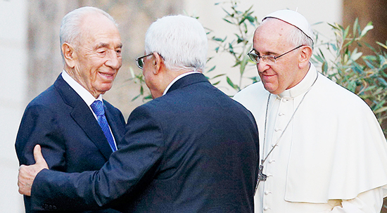 교황, 이스라엘·팔레스타인 두 정상과 교황청서 평화기도회