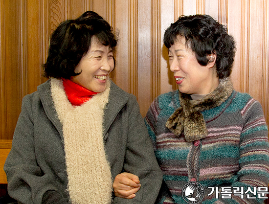 예수 성탄 대축일에 영세한 새터민 김옥순 씨