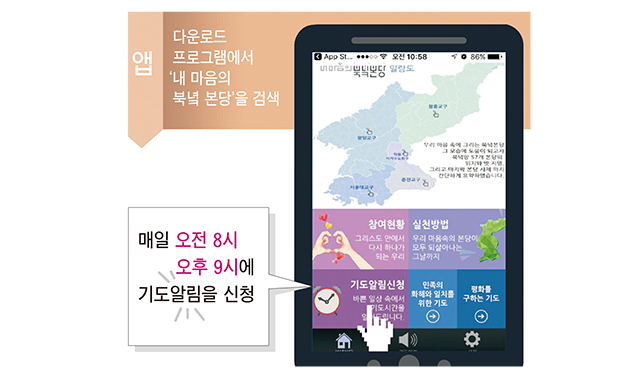 ‘북녘본당 기도’ 앱, 지금 다운받으세요