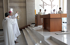 청주교구 감곡매괴성모순례지본당, 성모광장 지하 경당 축복